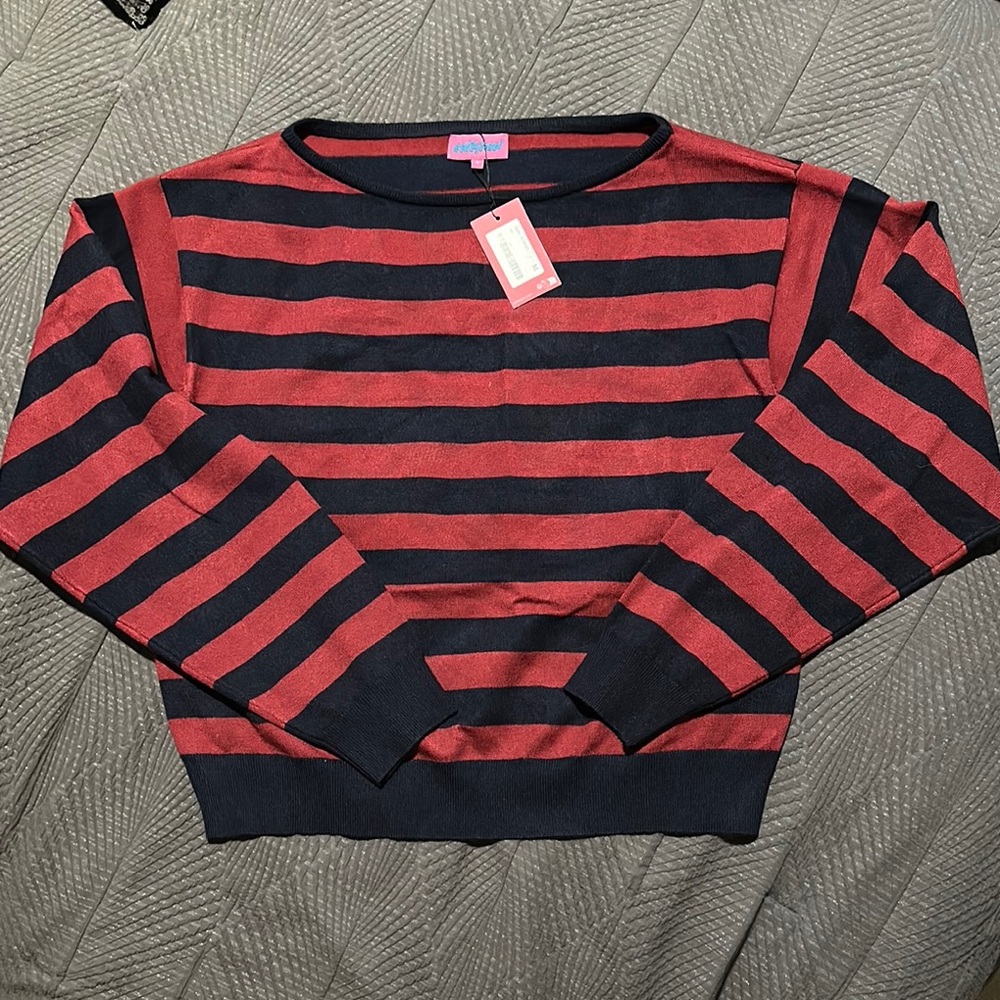 edikted Striped Red and Blue Woman’s Sweater